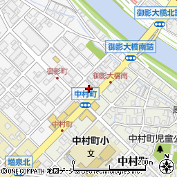 金沢中村町郵便局周辺の地図