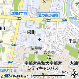 栃木県宇都宮市栄町5-6周辺の地図