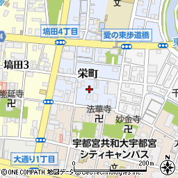 栃木県宇都宮市栄町5-2周辺の地図