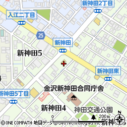 ファミリーマート金沢新神田店周辺の地図