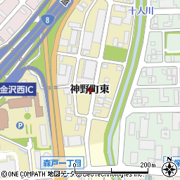 石川県金沢市神野町東周辺の地図