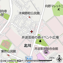 富山県南砺市木崎野周辺の地図