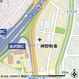 石川県金沢市神野町周辺の地図