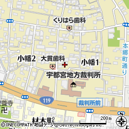 栃木県宇都宮市小幡周辺の地図