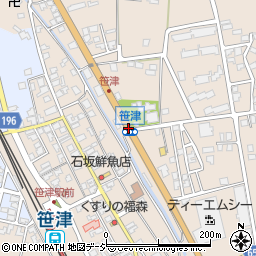 笹津周辺の地図