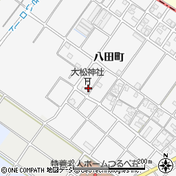 石川県白山市八田町1308-1周辺の地図