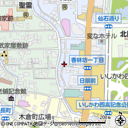 フォレストＰ香林坊・２駐車場周辺の地図