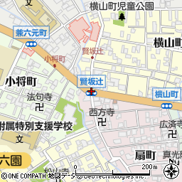 賢坂辻周辺の地図