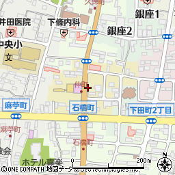 栃木県鹿沼市仲町周辺の地図