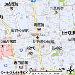 長国寺入口周辺の地図