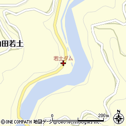 若土ダム周辺の地図