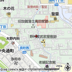 金沢市役所　教育・文化観光政策課・長町武家屋敷休憩館周辺の地図