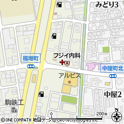 石川県金沢市福増町北1384周辺の地図
