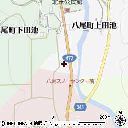 富山県富山市八尾町上田池199-1周辺の地図