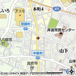 富山県南砺市本町周辺の地図