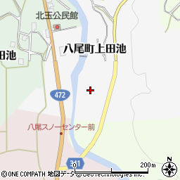 富山県富山市八尾町上田池周辺の地図