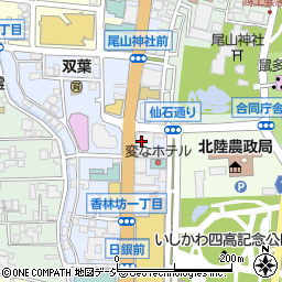 金沢信用金庫　ＡＴＭサービスセンター・キャッシュカード等に関する問合せ窓口周辺の地図