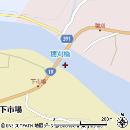 穗刈橋周辺の地図