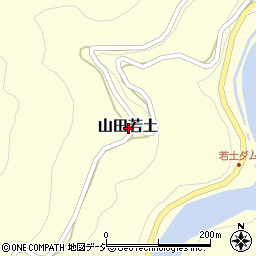 富山県富山市山田若土周辺の地図