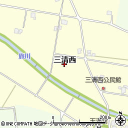 富山県南砺市三清西周辺の地図