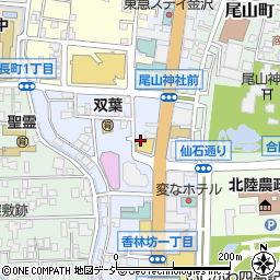 タイムズ金沢香林坊駐車場周辺の地図
