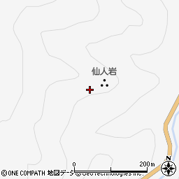 仙人岩周辺の地図