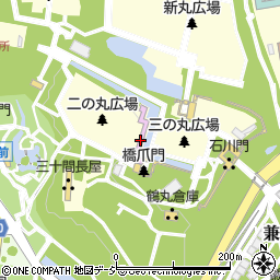 金沢城周辺の地図