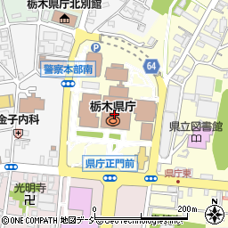 栃木県周辺の地図