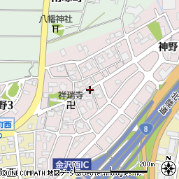 石川県金沢市神野周辺の地図