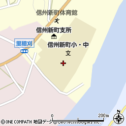 長野市立信州新町中学校周辺の地図