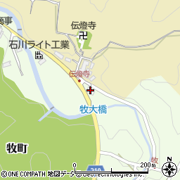 石川県金沢市牧町ロ周辺の地図