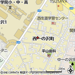 栃木県宇都宮市西一の沢町15周辺の地図