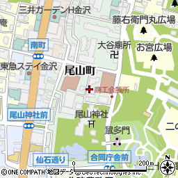 カニカマドッグ発祥のお店　「尾山屋」　金沢尾山神社横周辺の地図