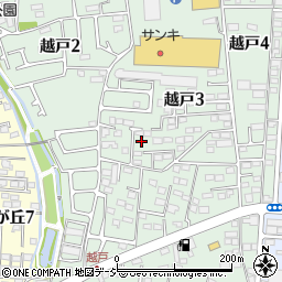 栃木県宇都宮市越戸周辺の地図