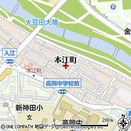 石川県金沢市本江町周辺の地図