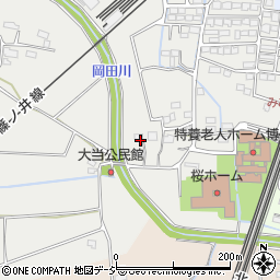 長野県長野市篠ノ井二ツ柳大当周辺の地図