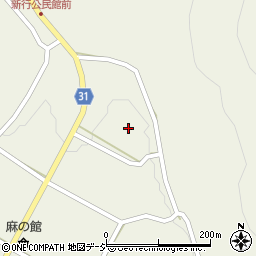 長野県大町市美麻新行周辺の地図