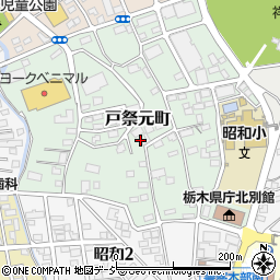 栃木県宇都宮市戸祭元町周辺の地図