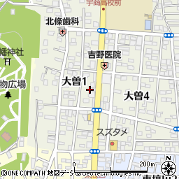 栃木県宇都宮市大曽1丁目5周辺の地図