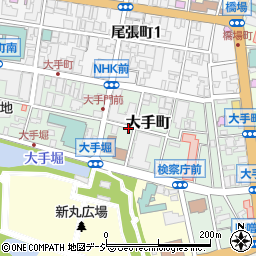 石川県金沢市大手町周辺の地図