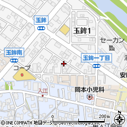 石川県金沢市玉鉾1丁目周辺の地図