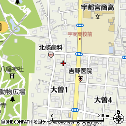 栃木県味噌工業協同組合周辺の地図