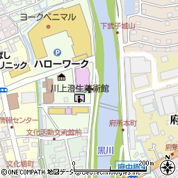 図書館・川上澄生美術館前周辺の地図