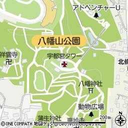 宇都宮タワー周辺の地図