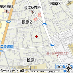 栃木県宇都宮市松原周辺の地図