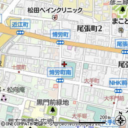 金沢近江町郵便局周辺の地図