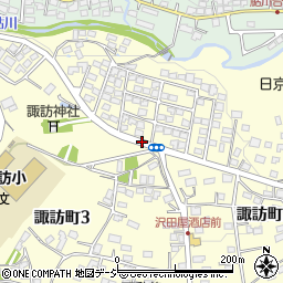 西田団地入口周辺の地図