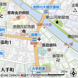 石川県金沢市橋場町3-15周辺の地図