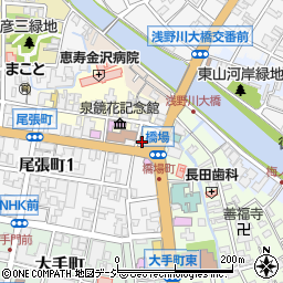 金沢尾張町郵便局 ＡＴＭ周辺の地図