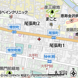 石川県金沢市尾張町周辺の地図